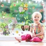 Whaline 106Pcs Spring Window Clings Watercolor Spring Gnome ... - Image 6