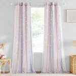 NICETOWN 2 Panels Stars Blackout Curtains for Bedroom Girls ... - Image 2