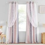 NICETOWN 2 Panels Stars Blackout Curtains for Bedroom Girls ... - Image 9