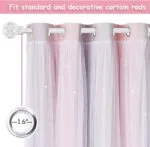 NICETOWN 2 Panels Stars Blackout Curtains for Bedroom Girls ... - Image 6