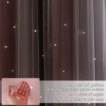 NICETOWN 2 Panels Stars Blackout Curtains for Bedroom Girls ... - Image 7