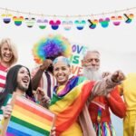 46PCS LGBT Gay Pride Mouse Wooden Ornaments Rainbow Mouse Ha... - Image 5