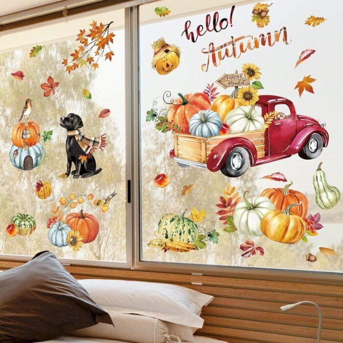1729620040 decalmile Thanksgiving Autumn Pumpkin Truck Double Sided Win
