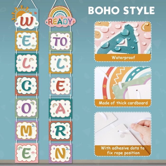 1729706280 Blulu Boho Back to School Banner Boho Classroom Decorations