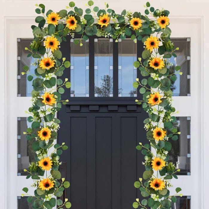 1729792845 Uieke 2 Pack Artificial Sunflower Garland 6ftStrand Silk S