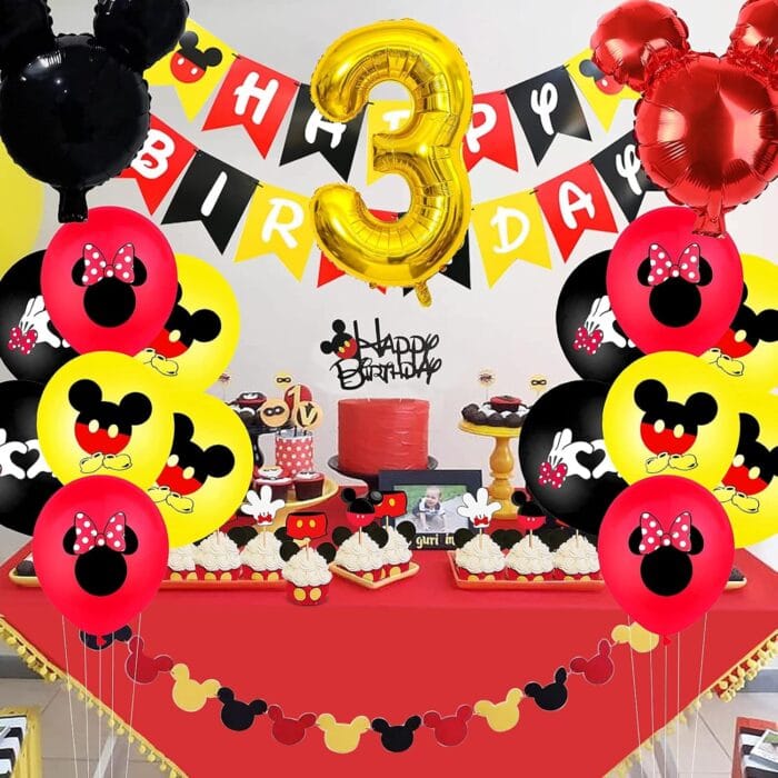 1729793759 Mickey 3rd Birthday Party Supplies Mickey 3 Years Old Decor