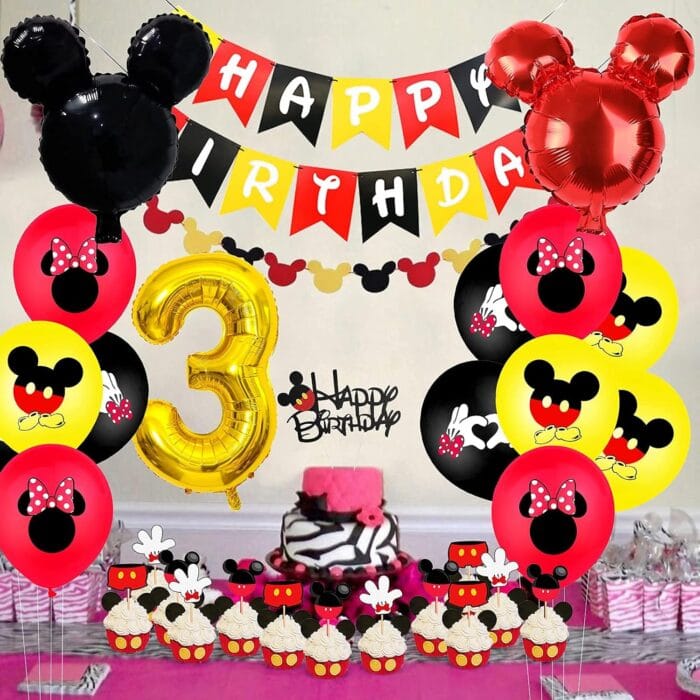 1729793762 Mickey 3rd Birthday Party Supplies Mickey 3 Years Old Decor
