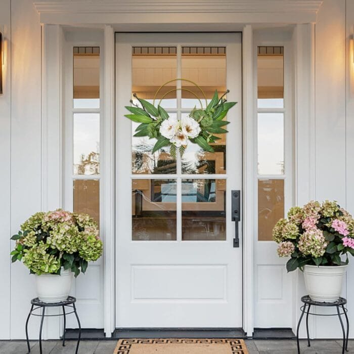 1729966402 Spring Wreath for Front Door Eucalyptus Door Wreaths with W