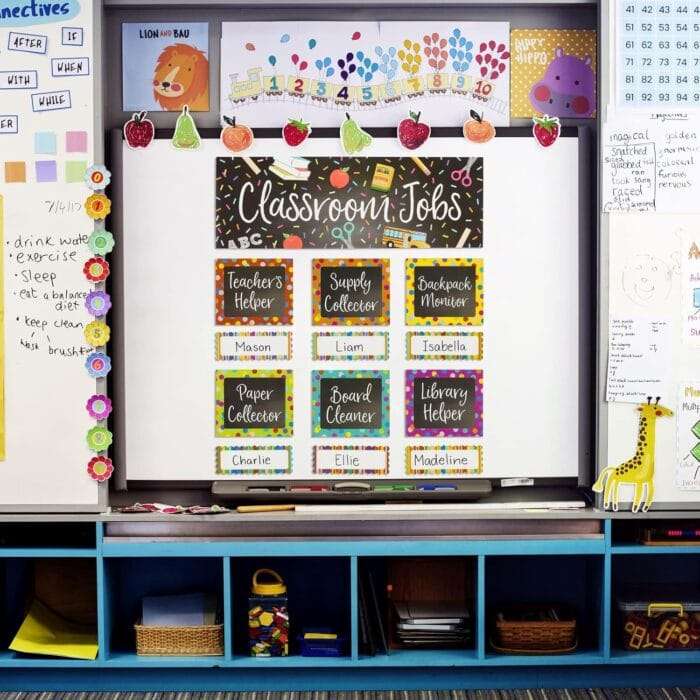 1730225865 Juvale 67 Piece Bright Classroom Job Chart Set with Name Tag