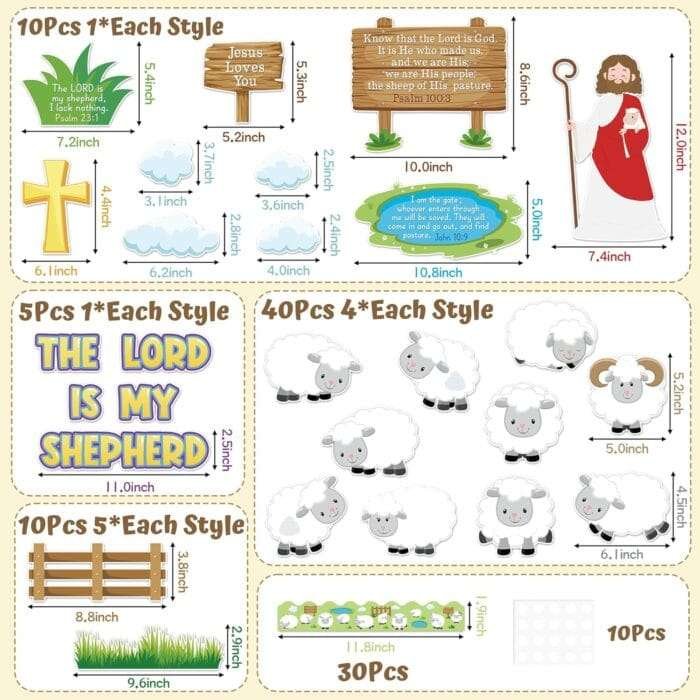 1730312308 105Pcs Back to School Jesus Christian Bulletin Board Classro