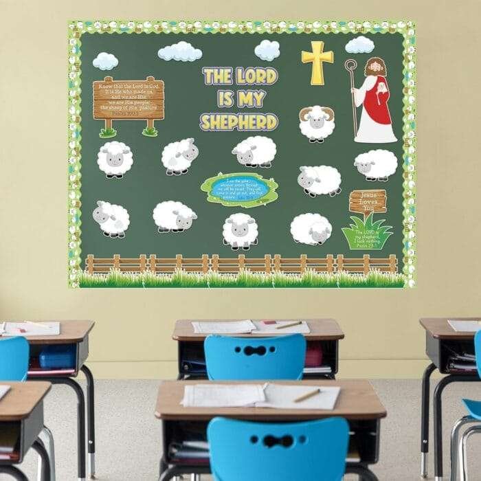 1730312317 105Pcs Back to School Jesus Christian Bulletin Board Classro