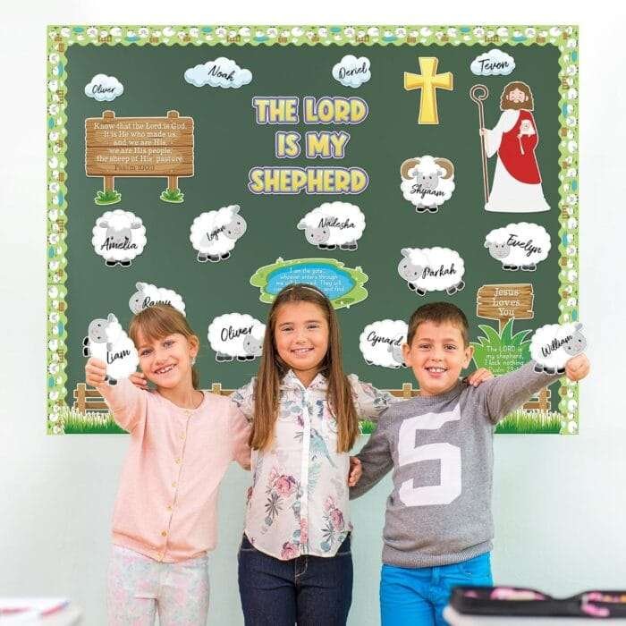 1730312319 105Pcs Back to School Jesus Christian Bulletin Board Classro