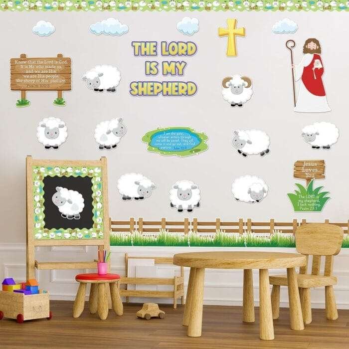 1730312322 105Pcs Back to School Jesus Christian Bulletin Board Classro