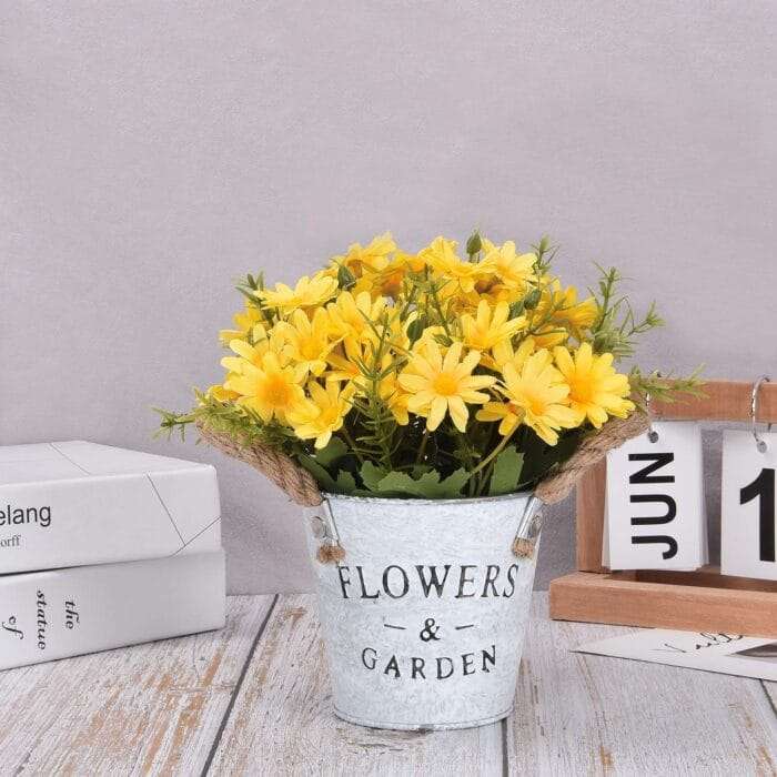 1730398895 MARTINE MALL Artificial Sunflowers Pot Silky Artificial Flo
