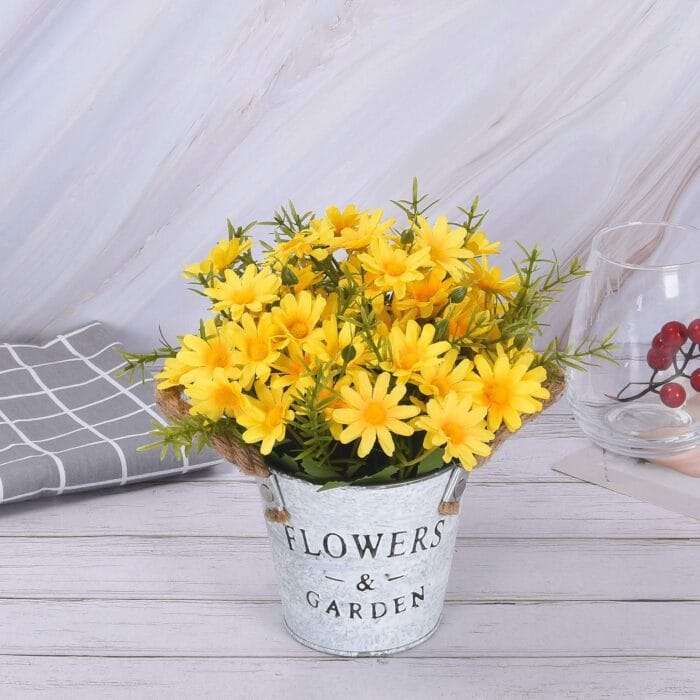 1730398898 MARTINE MALL Artificial Sunflowers Pot Silky Artificial Flo