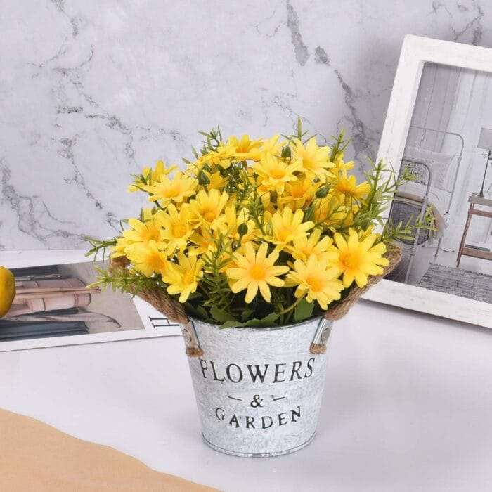 1730398900 MARTINE MALL Artificial Sunflowers Pot Silky Artificial Flo