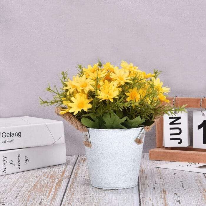 1730398908 MARTINE MALL Artificial Sunflowers Pot Silky Artificial Flo