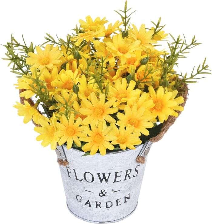 MARTINE MALL Artificial Sunflowers Pot Silky Artificial Flo