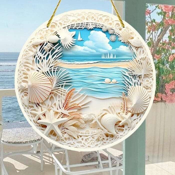 1730658831 5.9 Acrylic Window Hanging Summer Beach Shells Window Han
