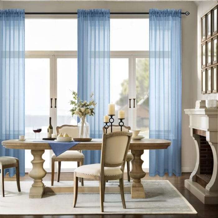 1731427832 Dusty Blue Curtains 84 Inch Length for Living Room 2 Panel S