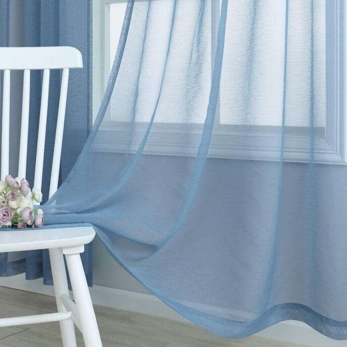 1731427841 Dusty Blue Curtains 84 Inch Length for Living Room 2 Panel S