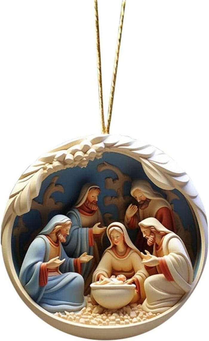 1731514678 Christmas Stockings 1PC Nativity Christmas Ornament Christma