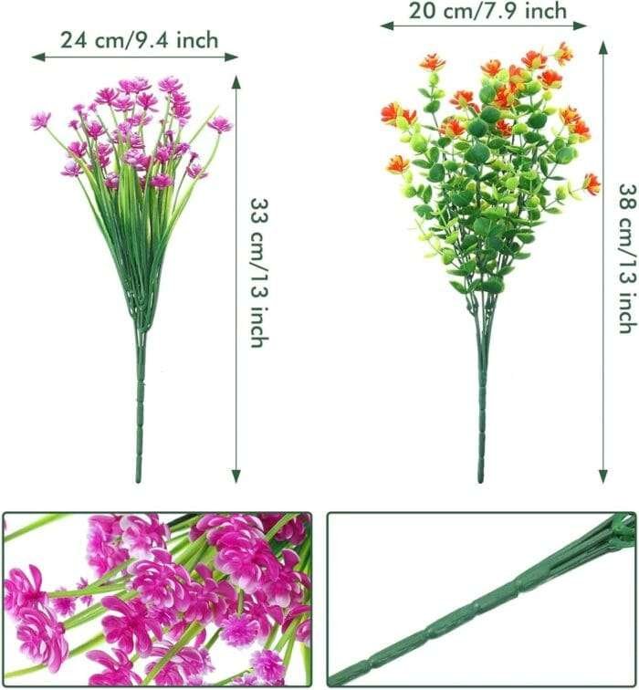1731860938 WILLBOND 36 Bundles Artificial Flowers Outdoor UV Resistant