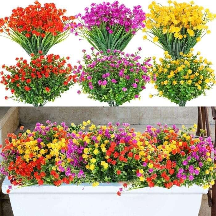 1731860954 WILLBOND 36 Bundles Artificial Flowers Outdoor UV Resistant